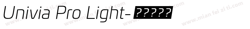 Univia Pro Light字体转换